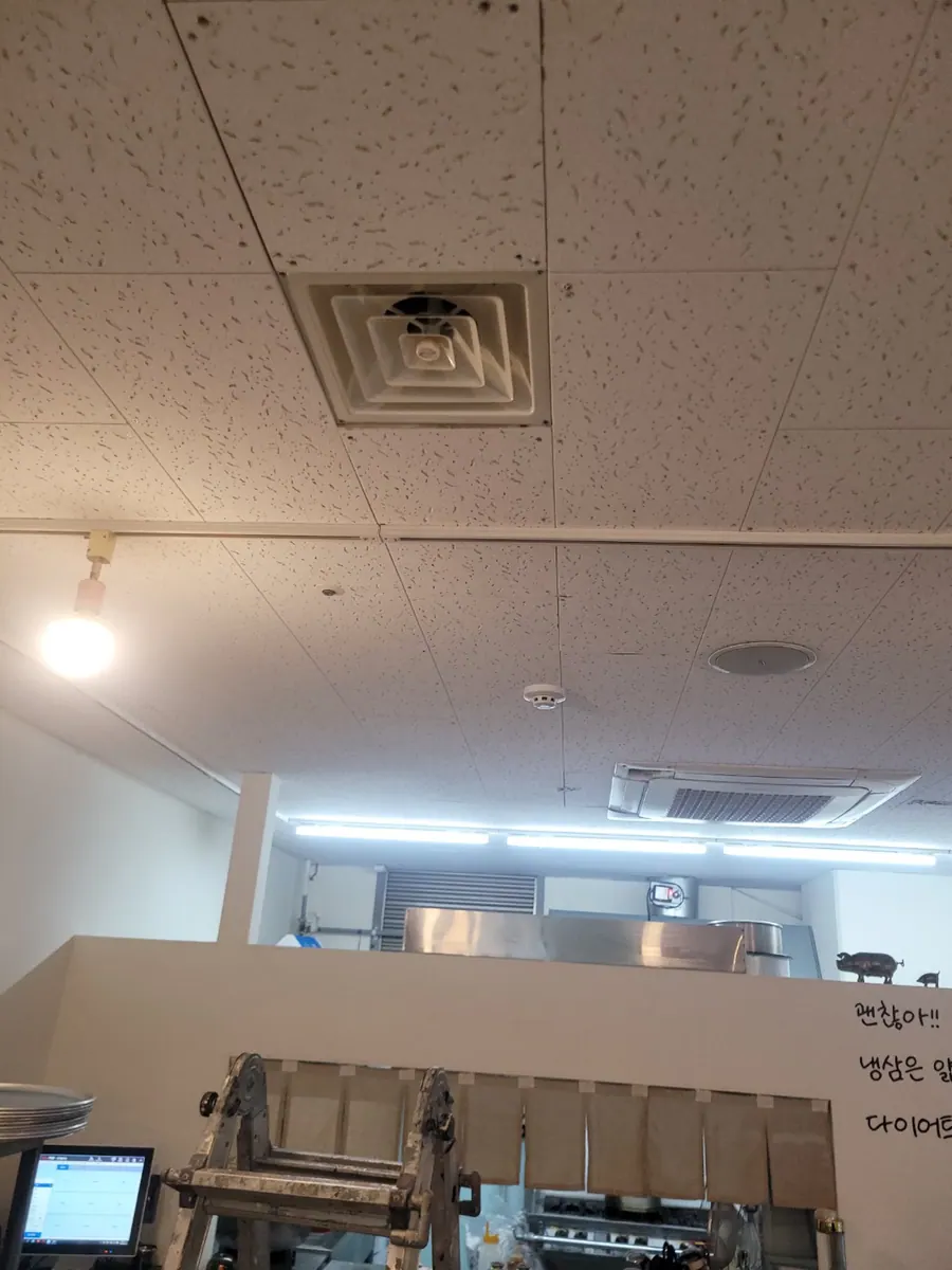 식당 환기디프샤 설치 현장 사진 2